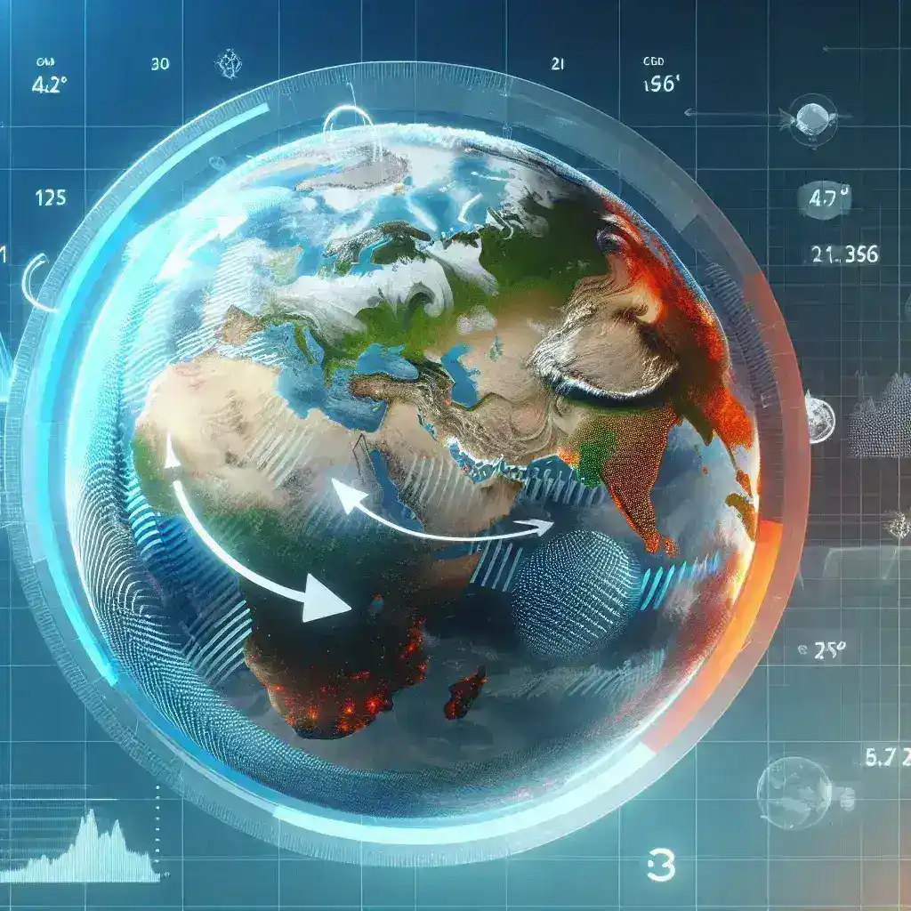 "Google Earth climate migration projection maps showcasing potential migration patterns due to climate change impacts across various regions."